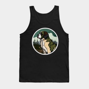 St Bernard Camouflage Motif Tank Top